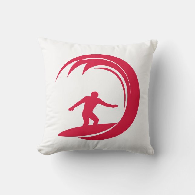 Crimson Red Surfing Cushion (Front)