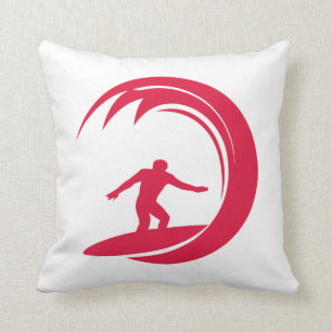 Crimson Red Surfing Cushion