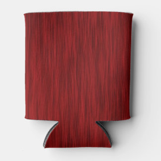 Crimson Red Wood Grain Look Can Cooler