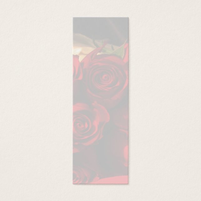 "Crimson Rose Bouquet" - Bookmark (Front)