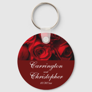 "Crimson Rose Bouquet" - Personalised [a] Key Ring