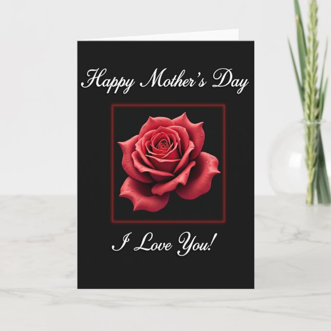 Crimson Rose Frame Card (Front)