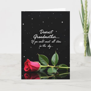 Crimson Rose Grandmother Card