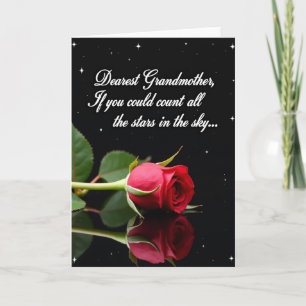 Crimson Rose Grandmothers Day Card