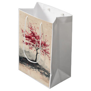 Crimson Sakura Mountain Serenity (2) Medium Gift Bag