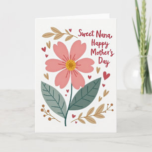 Crimson Script Day Card