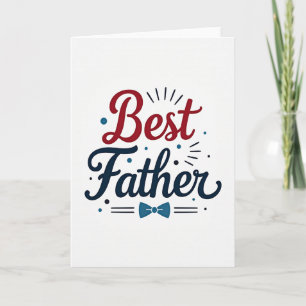 Crimson Script Fathers Day Card