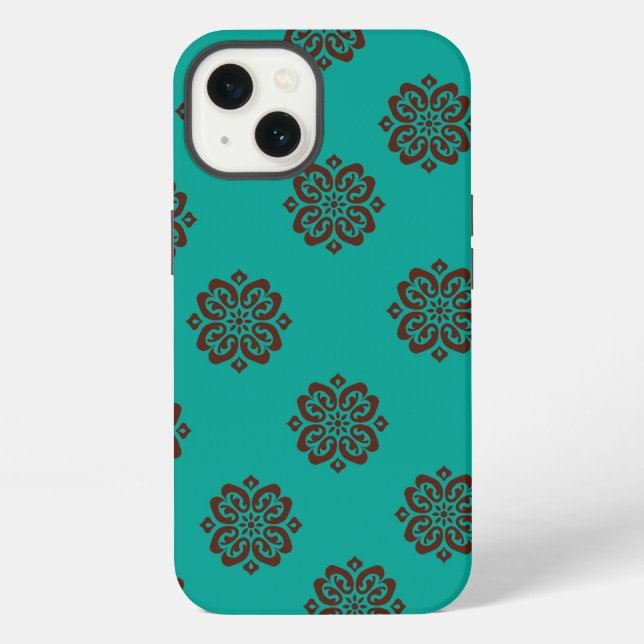 "Crimson Scrolls – Bold Elegance" iPhone Case (Back)