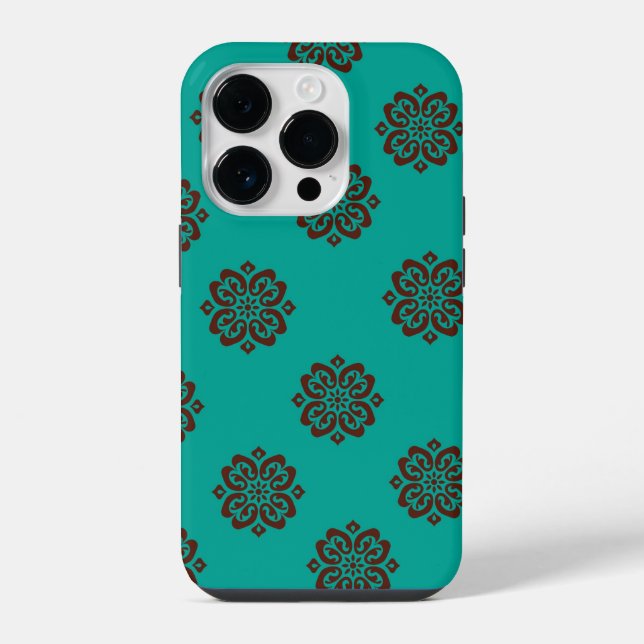 "Crimson Scrolls – Bold Elegance" iPhone Case (Back)