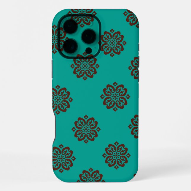 "Crimson Scrolls – Bold Elegance" iPhone Case (Back)