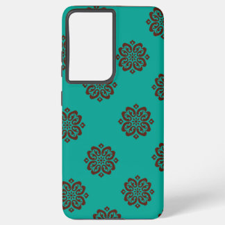 "Crimson Scrolls – Bold Elegance" Samsung Galaxy Case