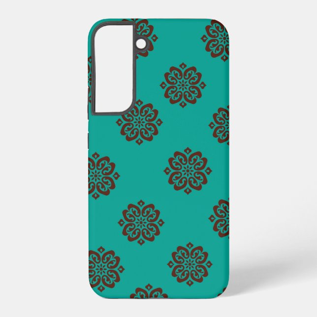 "Crimson Scrolls – Bold Elegance" Samsung Galaxy S22+ Case (Back)