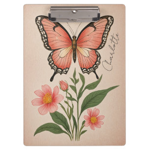 Crimson Serenade Personalized Clipboard