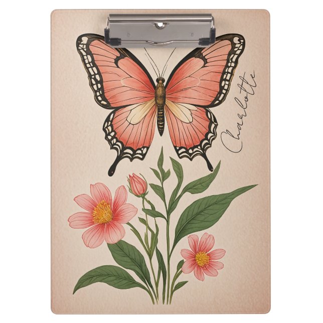 Crimson Serenade Personalized Clipboard (Front)