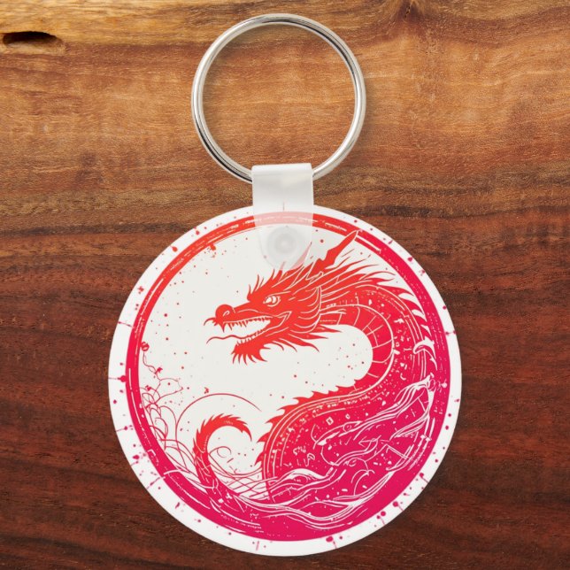 Crimson Serpent Emblem Key Ring (Back)