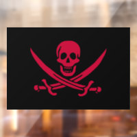 Crimson Skull & Swords Pirate flag of Calico Jack