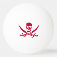 Crimson Skull & Swords Pirate flag of Calico Jack