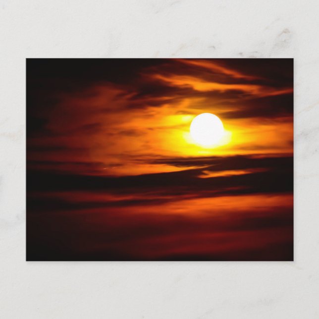 Crimson Sky at Dusk Postcard (Front)