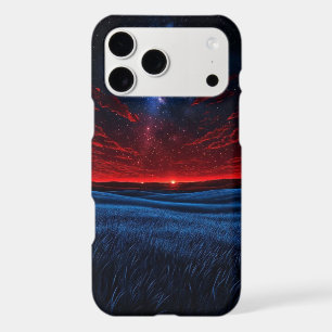 Crimson Sky & Blue Grass Cosmic Landscape Case