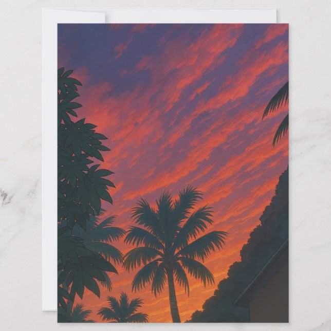 Crimson Sky & Cotton Candy Clouds — Dreamy (Front)