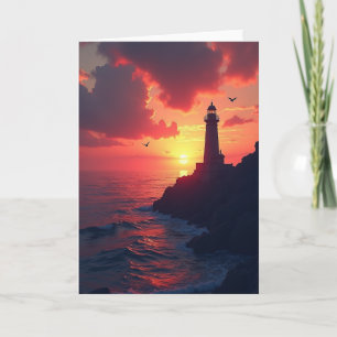 Crimson Sky Fathers Day Scene Card