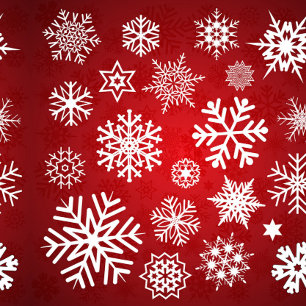 Crimson Snowfall Elegance Wrapping Paper