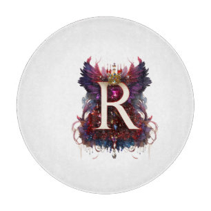 Crimson Sovereign: Extravagant Mediaeval Queen Cro Cutting Board