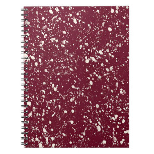 Crimson Splatter Marble Notebook