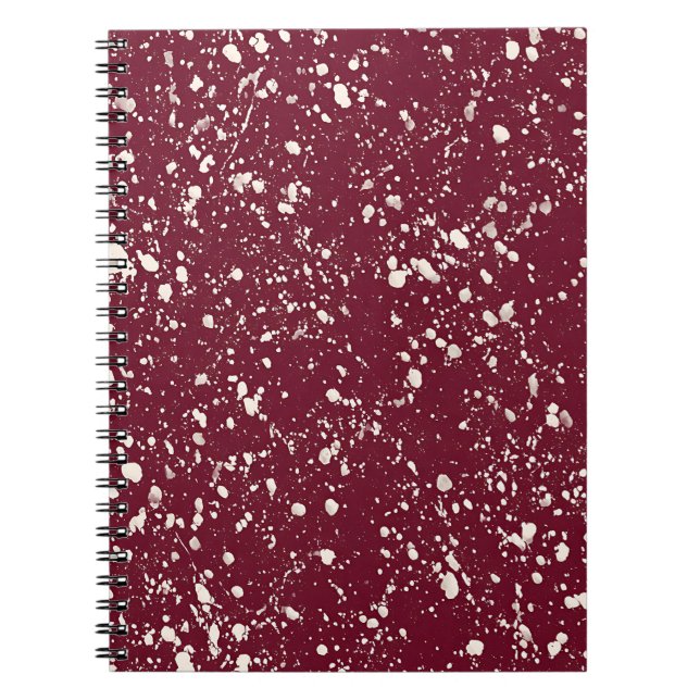 Crimson Splatter Marble Notebook (Front)
