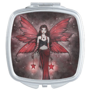 Crimson Star Fairy Fantasy Art Mirror For Makeup