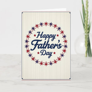 Crimson Star Fathers Day Card