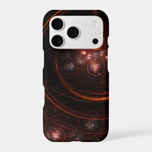 Crimson Starlight Orbits Abstract Cosmic Art (Back)