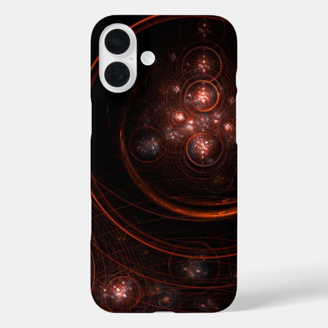 Crimson Starlight Orbits Abstract Cosmic Art Case-Mate iPhone Case (Back)