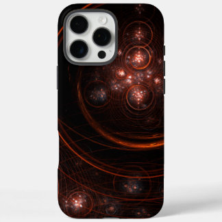 Crimson Starlight Orbits Abstract Cosmic Art iPhone 16 Pro Max Case