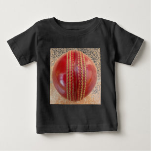 Crimson Stitch Focus: Close-Up of Cricket's Heart Baby T-Shirt