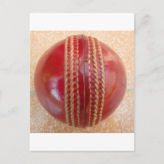 Crimson Stitch Focus: Close-Up of Cricket's Heart Postcard (Front)