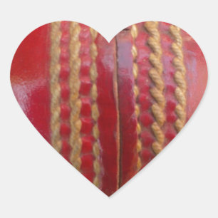 Crimson Stitch Focus: Close-Up of Cricket's Heart Sticker