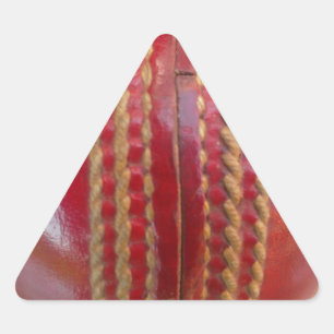 Crimson Stitch Focus: Close-Up of Cricket's Heart Triangle Sticker