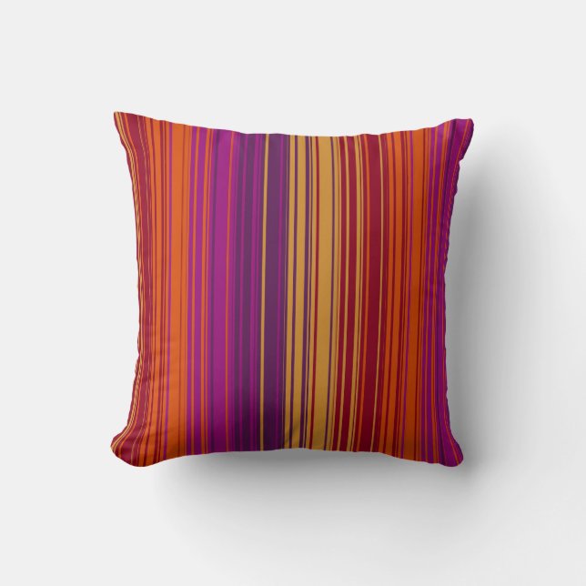 Crimson Stripe Cushion (Front)