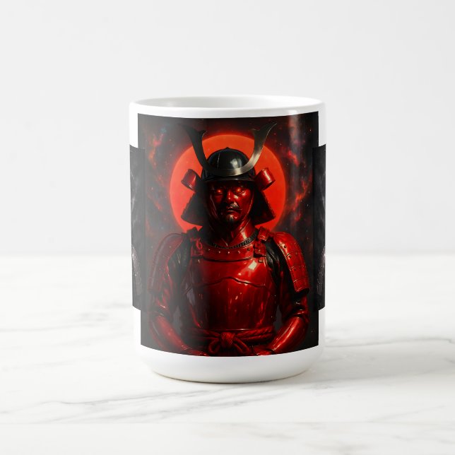 Crimson Sun Samurai Coffee Mug (Center)