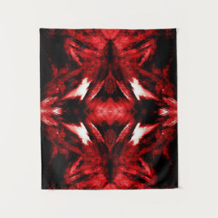 Crimson Symmetry Tapestry