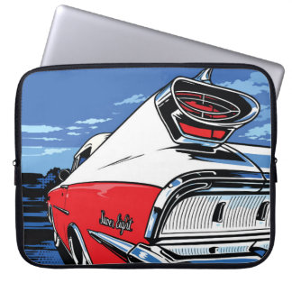 Crimson Tailfin Sky Pop Art Vista Laptop Sleeve