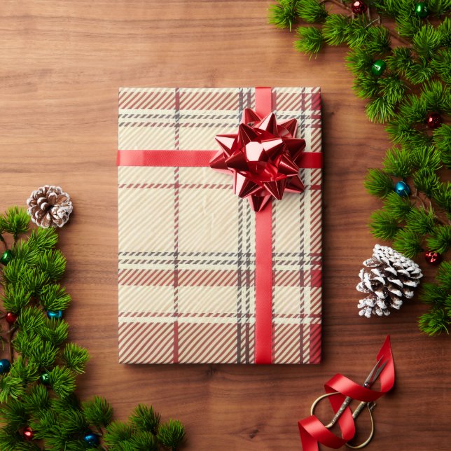 Crimson Tartan Wrapping Paper (Holiday Gift)