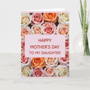 Crimson Text Floral Mothers Day Card