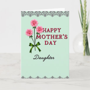 Crimson Text Mothers Day Blooms Card
