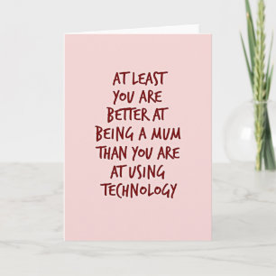 Crimson Text Mothers Day Card