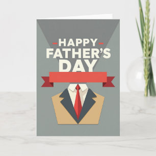Crimson Tie Fathers Day Card