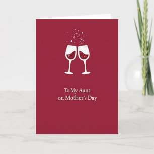 Crimson Toast Aunt Mothers Day Card