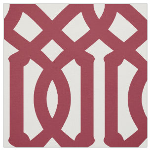 Crimson Trellis Large Scale Fabric