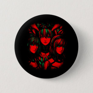 Crimson Trinity 6 Cm Round Badge